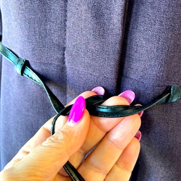 Fashion Bug NEW belted notch collar hiddenbutton up VEST eggplant color career 8 - Picture 14 of 14